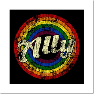 Ally LGBT pride vintage tshirt funny lgbt pride Posters and Art